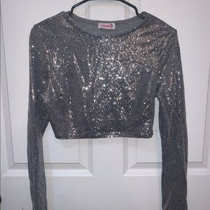 Long Sleeve Crop Top Size Medium